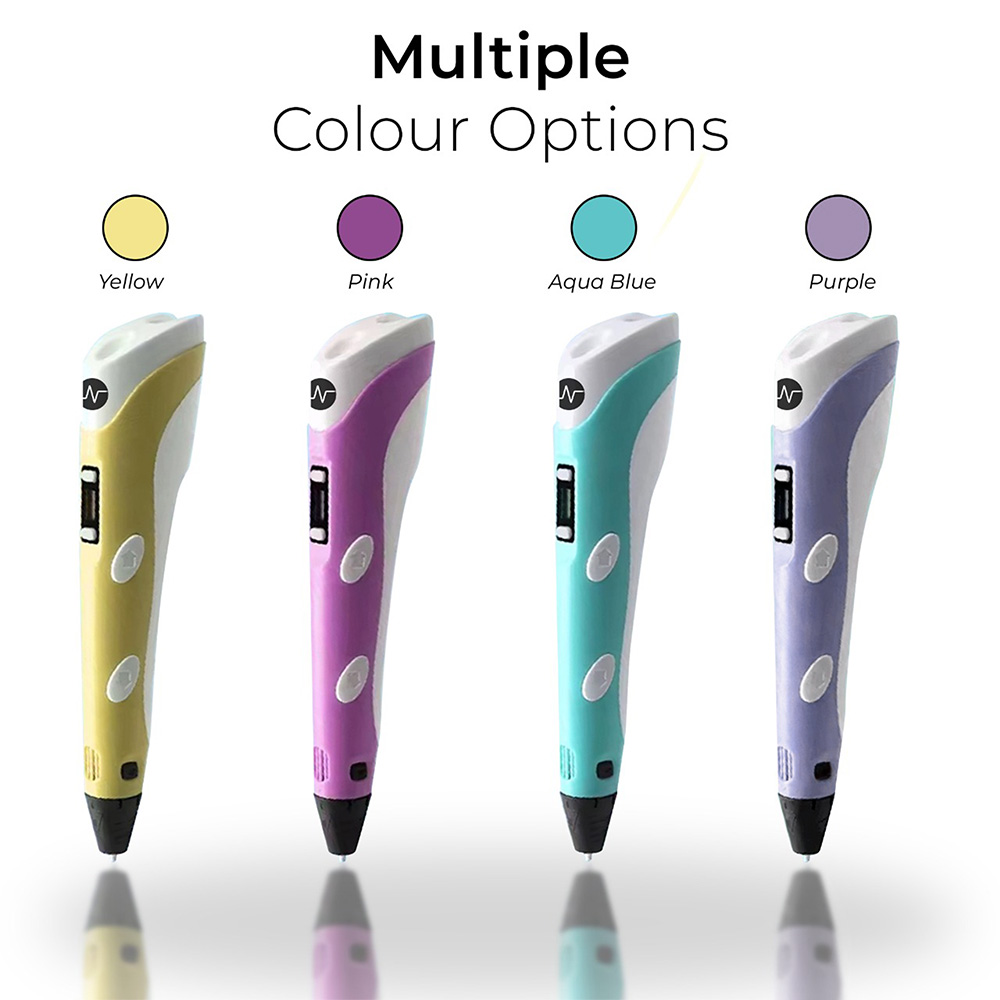 NFIL3D Pen for Kids & Adults|3D Pen Starter Kit – Includes 3Pcs Filament 5Meter Each,1Pcs Cable, 1Pcs Stand,1Pcs Stencils & 1Pcs Pen - for Kids & Gift Set for Birthday (Yellow) - Image 3